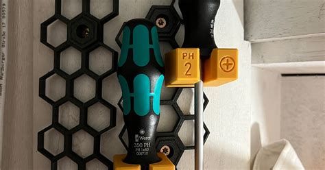 No Support Wera Screwdriver Holders For Honeycomb Storage Wall By