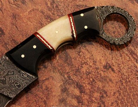 Beautiful Handmade Damascus Karambit Knife Handle Made Of Etsy