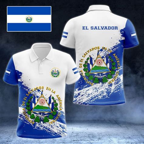 Aio Pride El Salvador Coat Of Arms New Version Unisex Adult Polo S