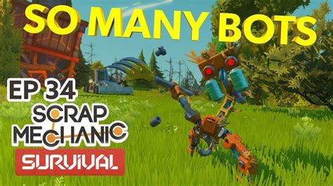 Scrap Mechanic Survival Episode Massive Haybot Massacre Youtube