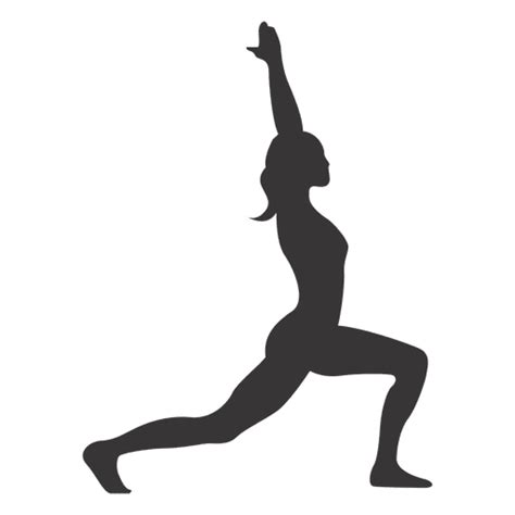 Diseño Png Y Svg De Silueta De Práctica De Yoga Chica Para Camisetas