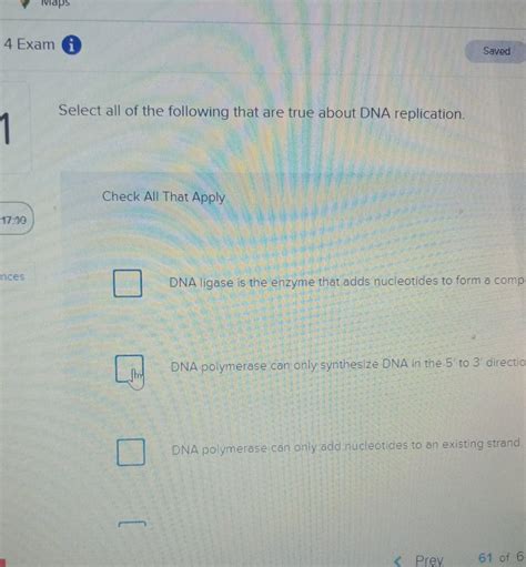 Solved Select all of the following that are true about DNA | Chegg.com 