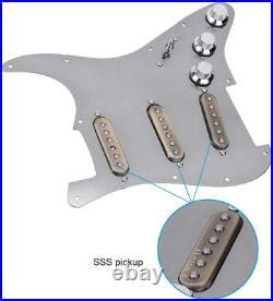 Sss Aluminum Guitar Loaded Prewired Pickguard Alnico Pickups Fit