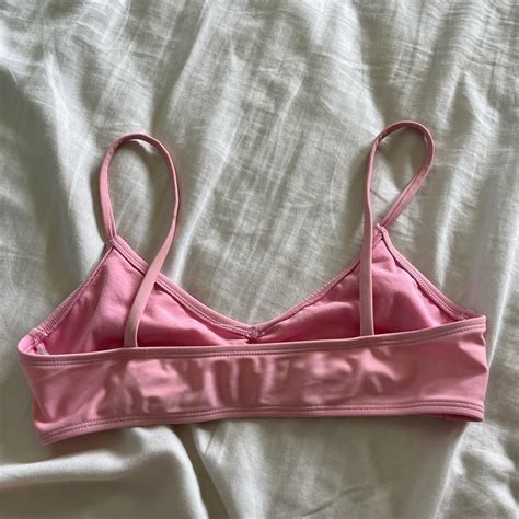 Pink Target Bikini Top No Pads Depop