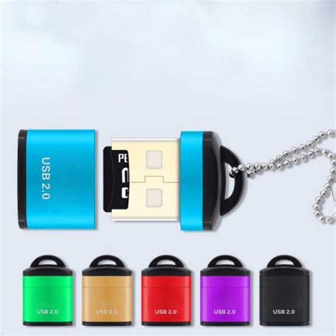 เครื่องอ่านการ์ด Usb 20ขนาดเล็กความเร็วสูงอะแดปเตอร์การ์ดความจำไมโคร