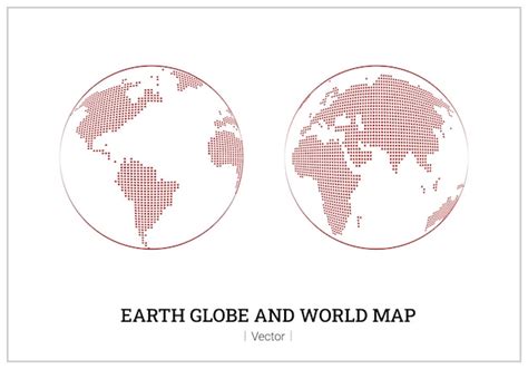 premium vector earth globe  world map