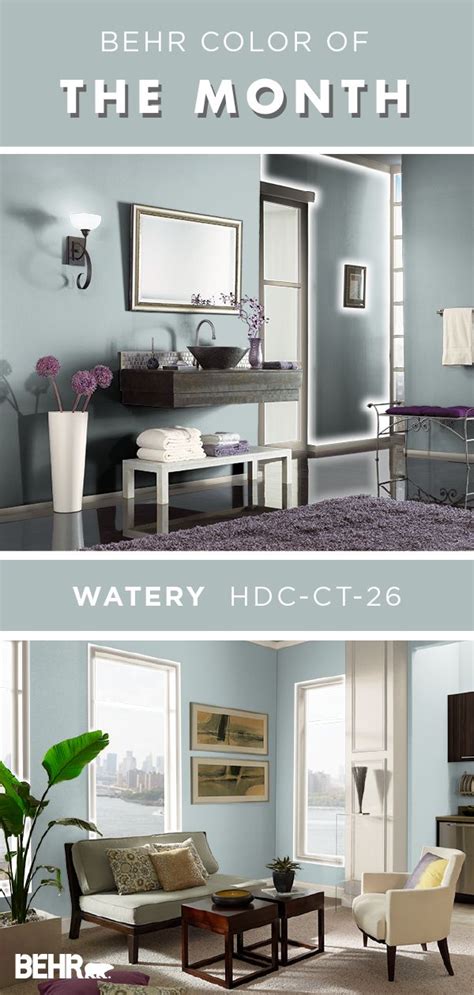 Color Of The Month Watery Colorfully Behr Blue Walls Living Room