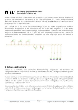 Simulationsmodell Versandlager In Automod Pdf