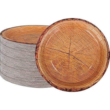 Havercamp Cut Timber Party Plates Plates Lg Round Dinner