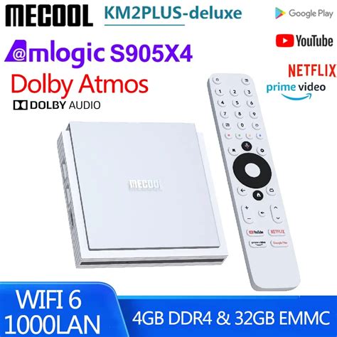 Mecool KM2 Plus Deluxe Android 11 TV Box Amlogic S905X4 Processor