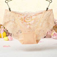 P446 Jual Celana Dalam Panties Hipster Krem Transparan Bordir Bunga