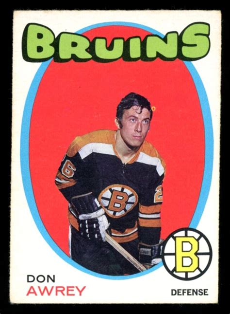 Opc O Pee Chee Nhl Hockey Don Awrey Ex Nm Boston Bruins Card