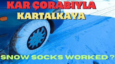 KAR ÇORABIYLA BUZLU YOLDA KARTALKAYA YA ÇIKTIK VLOG WITH SNOW SOCKS