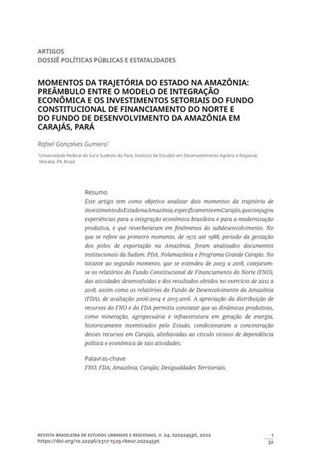 Pdf Momentos Da Trajetória Do Estado Na Amazônia Preâmbulo Entre O