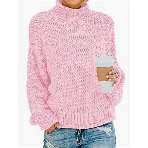 Fantaslook Sweaters For Women Turtleneck Batwing Sleeve Oversized