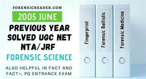 June Solved Forensic Science Paper Nta Ugc Net Jrf Question Paper