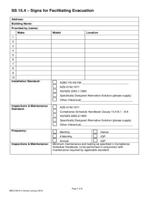 Fillable Online Icc Govt Evacuation Signs Inspection For Building WoF