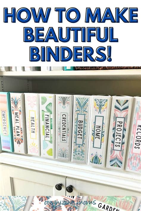 Organize Your Home With A Binder Organization System Organizing Moms