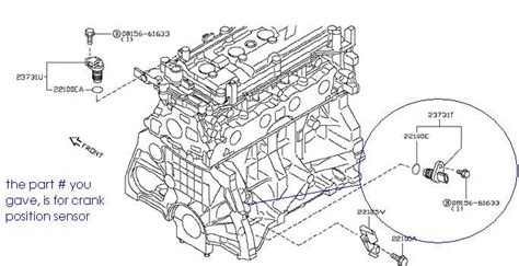 Nissan X Trail Crankshaft Position Sensor Position Crankshaft