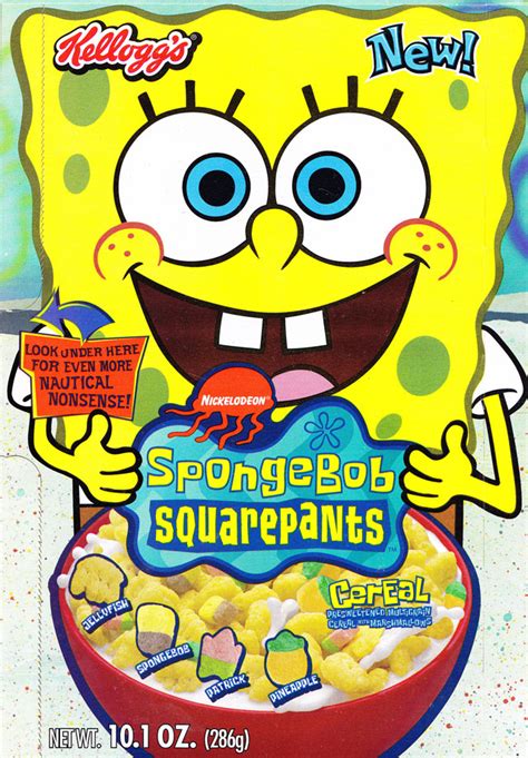 Kellogg S Spongebob Squarepants Cereal Box Jellyfish Off