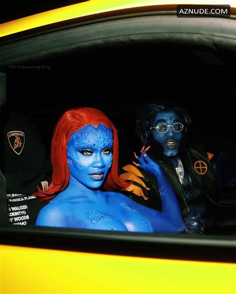 Saweetie Goes Naked As Mystique From X Men At The Halloween Party Aznude