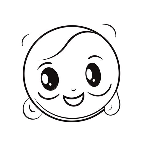 Cartoon Girl Face Image For Your Kids Outline Sketch Drawing Vector