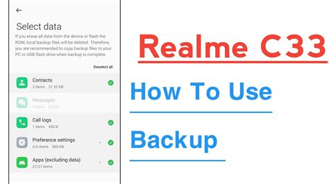 Realme C33 How To Use Backup - YouTube