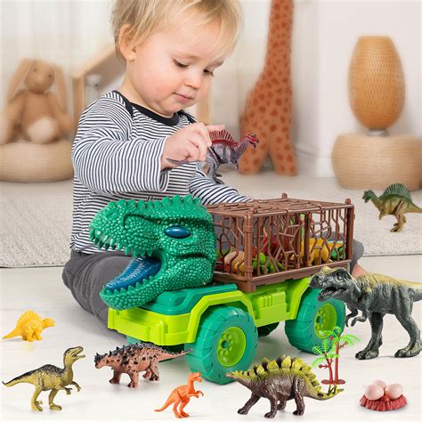 Dinosaurier Transport Carrier Truck Bil Leksak Indominus Rex Jurassic