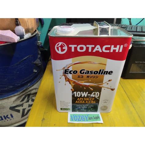 TOTACHI ECO GASOLINE 10W 40 SEMI SYNTHETIC 4L Shopee Philippines