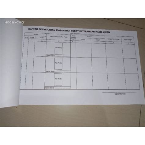 Jual Buku Penyerahan Ijazah Sttb Isi Lembat Untuk Mi Mts Ma