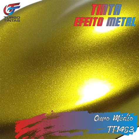 Tinta De Efeito Metal Ouro M Dio Turbo Poli Ster Tt Turbo Tintas