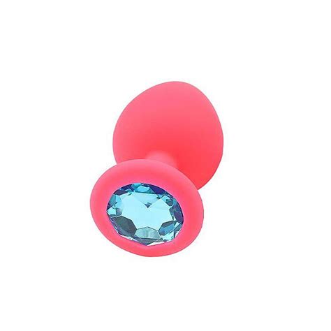 Plug Anal Em Silicone Joia Na Base Tamanho G 9 X 4 Cm Sex Shop Online Lust Of Love