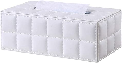 Kingfom Imitation Suede Leather Rectangle Paper Tissue Box Dispenser