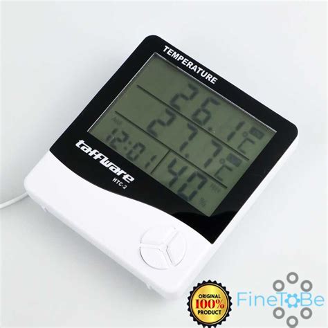 Jual Taffware Digital Temperature Humidity Meter Clock Alarm Calender