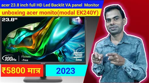 Unboxing 24 Inch Acer FHD Monitor EK240Y Acer Ek240y Monitor Acer