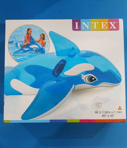 Bote Bóia Inflável Baleia Transparente C Alça Piscina Intex Frete grátis