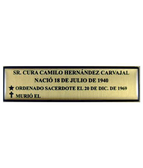 Placa Personalizada Con Nombre En Dorado O Plateado Aurum