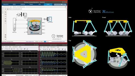 Stewart Platform Modelling On Robotran Simulink Youtube