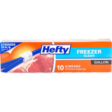 Hefty Slider Freezer Bags Gallon Plastic Bags Foodtown