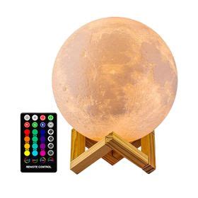 3D Print Multi Colour LED Moon Lamp Rechargeable Luna Night Light Moon