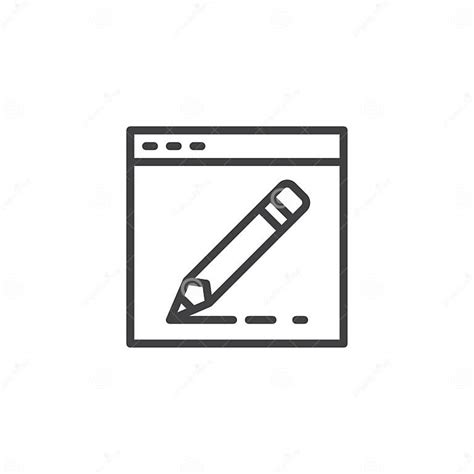 Web Design Outline Icon Stock Vector Illustration Of Pixel 133330224