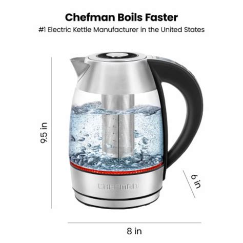 Chefman Digital Electric Glass Kettle 1 8 L QFC