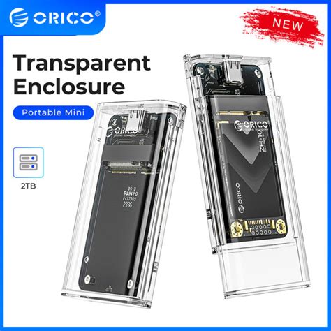 Orico Mini Msata Ssd Enclosure Transparent Type C To Type C Gbps High