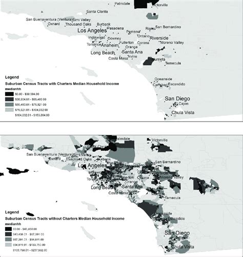 Southern California Suburban Census Tracts With And Without Charter Download Scientific Diagram