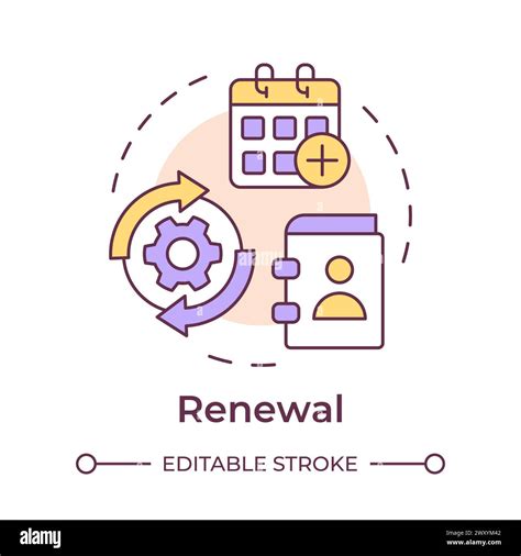 Renewal Multi Color Concept Icon Stock Vector Image Art Alamy