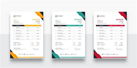 Abstract Modern and Creative Corporate Business Invoice design template. Creative invoice ...