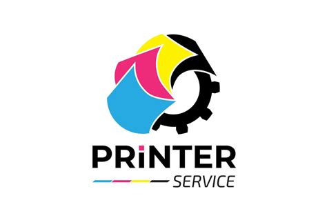 Printer Service Logo Design in CMYK Colors 45547066 Vector Art at Vecteezy