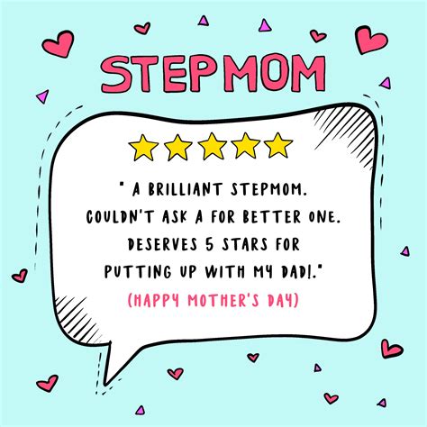 Happy Mothers Day 5 Stars Stepmom Card Boomf