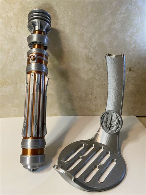 Leia Organa Solo Lightsaber W Stand Prop Replica Display Etsy