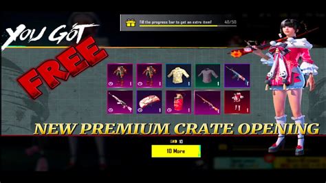 New Premium Crate Opening 😱 Bgmi Free Premium Crate Opening 👍 Free Mythic Outfit ️ Youtube